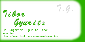 tibor gyurits business card